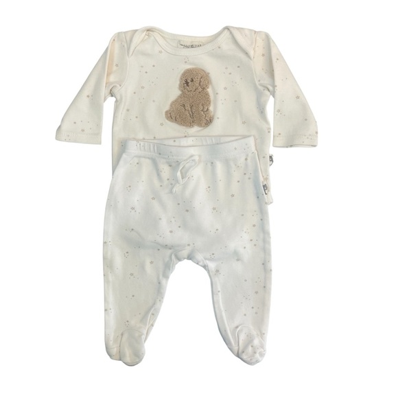 Rabbit & Bear 0-3M Baby Outfit - Long Sleeve Top and Footed Pants - Picture 1 of 9